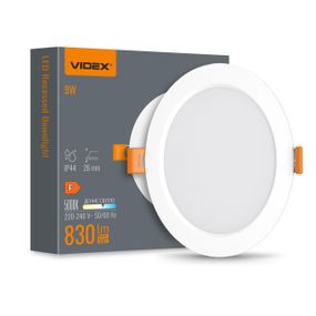 Світлодіодний світильник Back вбудований круглий VIDEX 9W 5000K