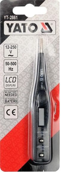 Індикатор напруги цифровий 12-250V LCD YATO Польща YT-2861 | Зображення 3