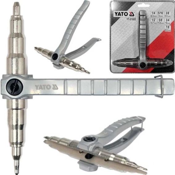 Расширитель трубок развальцовщик 7 положений 1/4-7/8 YATO YT-21805 | Зображення 3