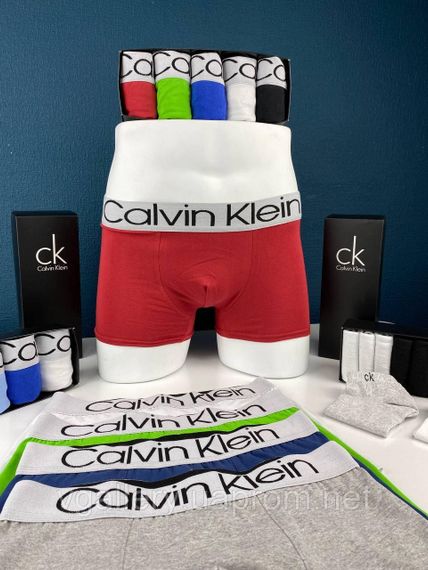 Подарочный набор мужского белья Calvin Klein Steel 45 в коробке - цена поштучно  - размер 3XL | Зображення 8
