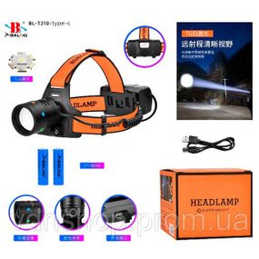 Портативный светодиодный налобный фонарь BL-T210, Водонепроницаемый фонарик, Фонарь на голову диодный ML-74