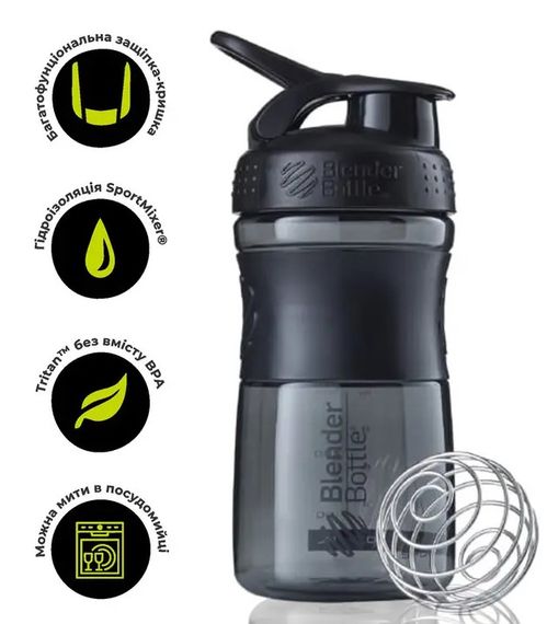 Шейкер спортивний BlenderBottle SportMixer Flip 20oz/590 мл Plum (SM 20oz Plum) | Зображення 1