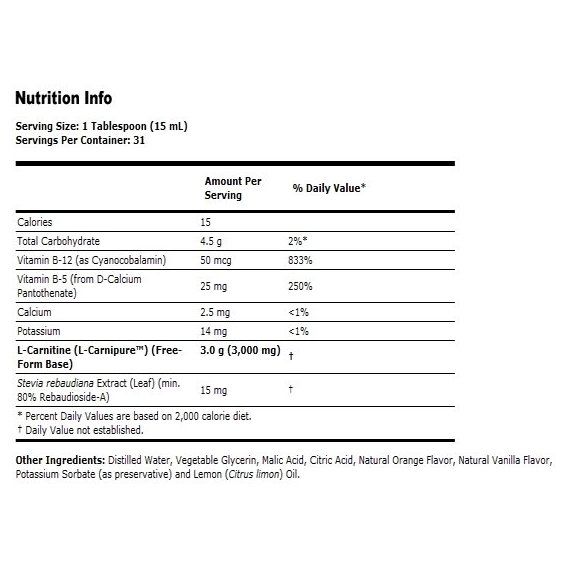 Карнитин NOW Foods L-Carnitine Liquid 3000 mg 473 ml /31 servings/ Citrus | Зображення 2