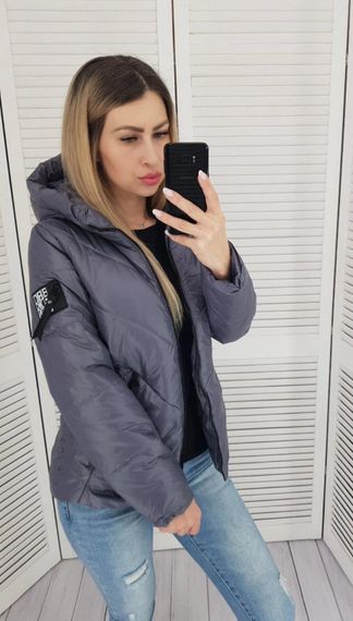 Жіноча демісезонна куртка, арт. 1008, темно сірий графіт | Зображення 1
