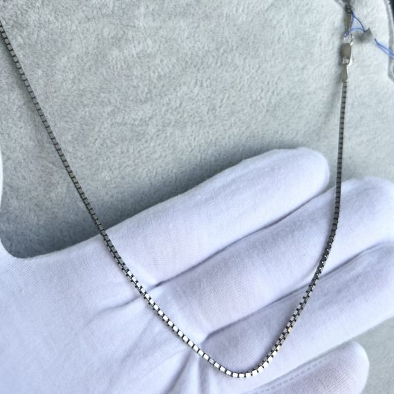 Срібний ланцюжок Венеція 40 см (квадратне плетіння, box chain), 5 г, 925 проби | Зображення 8