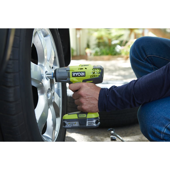 Гайковерт Ryobi ударний R18iW3-0 ONE+ 18В 2900об·хв 400Нм 1/2' 3-х шв. 1.6кг без АКБ та ЗП (5133002436) | Зображення 3