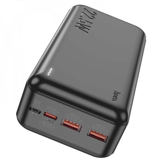 Портативная батарея Power Bank Hoco J101B 22.5W / 30000 mAh / 2 x USB QC3.0 / Type-C PD - Black | Зображення 2