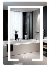 Дзеркало Lidz Kubis (KU2) 600х800 мм з LED-підсвічуванням Touch LD78LF937608048449