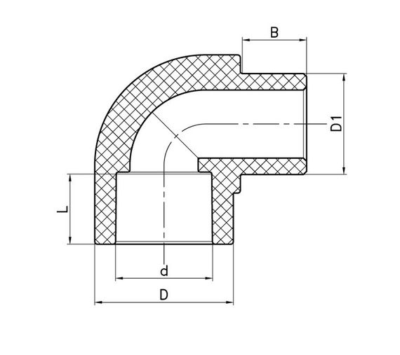 Кут Koer K0266.PRO 25 PPR 90 ВН (KP2910) | Зображення 1
