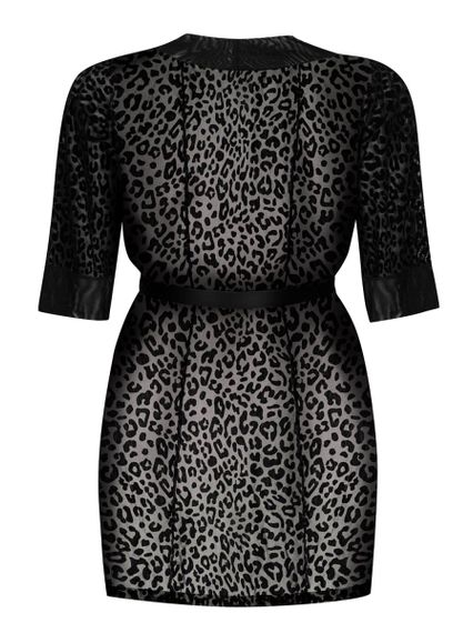 Пеньюар Obsessive Jagueria peignoir Черный 4XL/5XL | Зображення 2