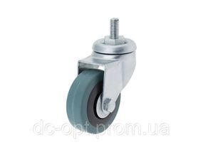 Ролик D-50 мм гумовий Сірий зі штифтом ДС