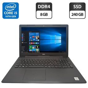 Ультрабук Dell Inspiron 3593 / 15.6" (1920x1080) IPS / Intel Core i5-1035G1 (4 (8) ядра по 1.0 - 3.6 GHz) / 8 GB DDR4 / 240 GB SSD / Intel UHD Graphics / WebCam б/в