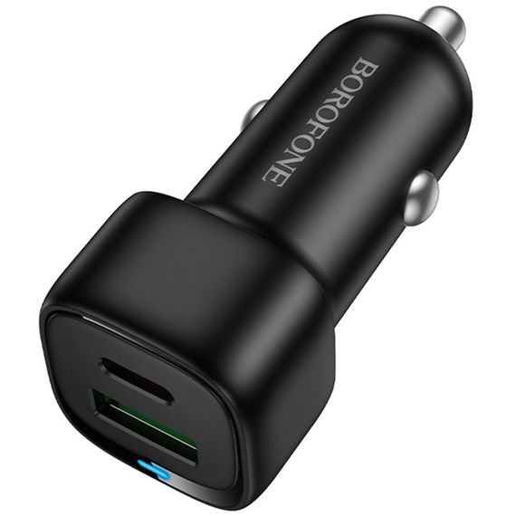 АЗП Borofone BZ34B Cloud PD20W+QC3.0 total 38W (1USB-A/1C) Black | Зображення 2