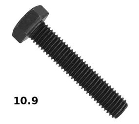 Болти 10х30 з шестигранною головою 10,9 чорний DIN933 (50шт) 331-482