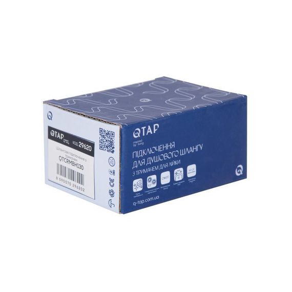 Підключення з тримачем для шланга Qtap Spojeni прямоугольне QTCRMBH130 Chrome (Fixsit) | Зображення 4