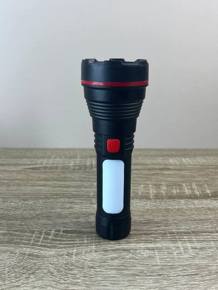 Фонарь ручной Hurry Bolt HB-997 с боковой лампой мощный светодиодный фонарик с аккумулятором зарядка от USB 3W Черный | Зображення 3