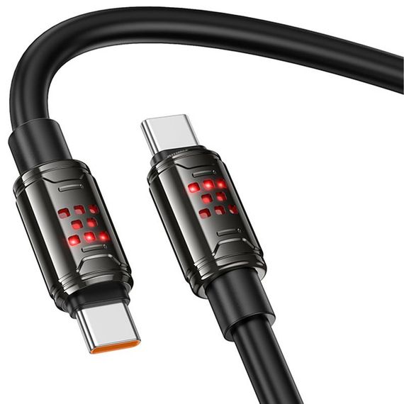 Дата кабель Hoco U143 Joy Type-C to Type-C 240W (1.2m) Black | Зображення 2