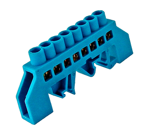 Універсальна Шина ізольована «N» на DIN-рейку ШЛС 8х12-8 синій Ny95500171