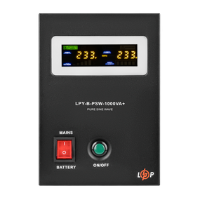 ДБЖ з правильною синусоїдою 12V LPY-B-PSW-1000VA+(700Вт) 10A/20A