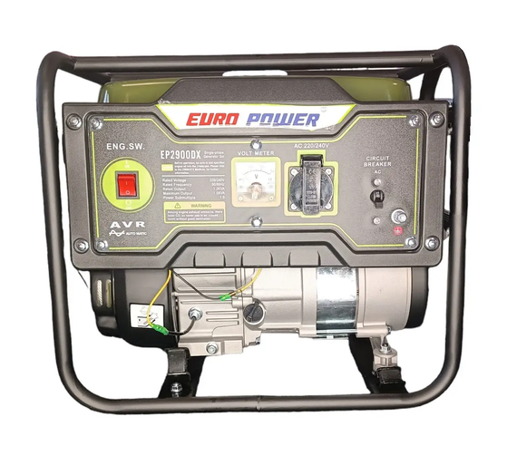 Генератор бензиновий Europower EP2900DX 1,2-1,5 KVA ручний пуск на ніжках