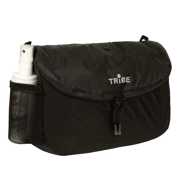 Косметичка Tribe Wash Organizer підвісна, дорожня косметичка-органайзер трайб, для гігієни в похід та подорож, чорна 4л | Зображення 4