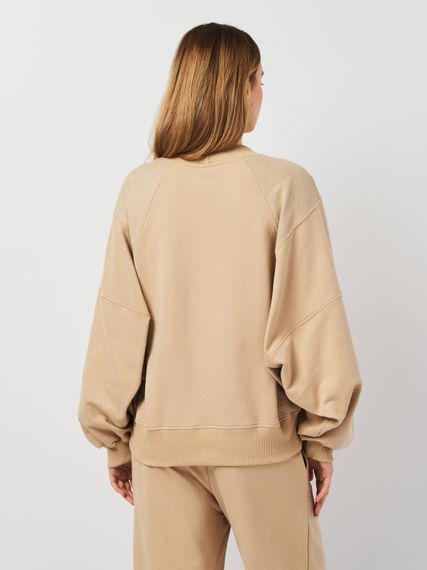 Світшот жіночий з рукавом "летюча миша" бежевий, L/XL 170/176-96/100 | Зображення 1