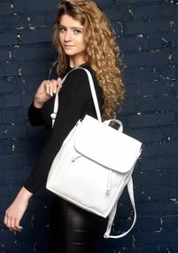 Женский рюкзак Sambag Loft MZN белый 30 х 25 х 12 см (22200008)