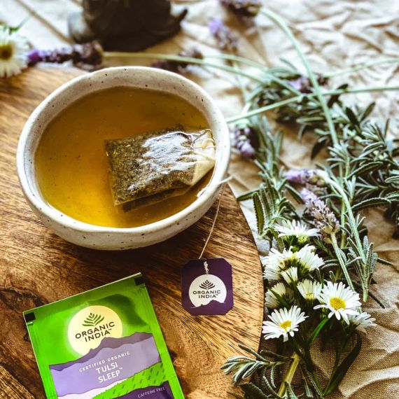 Трав’яний чай Туласі Здоровий сон  25 пакетиків Organic India 801541507580 | Зображення 1