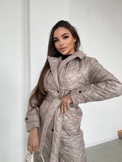 Пальто женское стеганое Milania Размер M-L (44-46) XS-S (42-44), XL (48-50) Беж