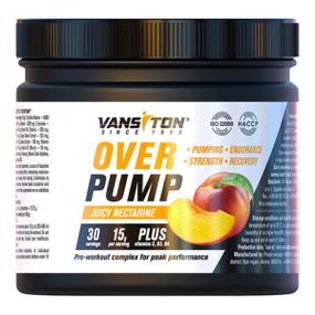 Комплекс до тренування Vansiton Overpump 450 g /30 servings/ Juicy Nektarine