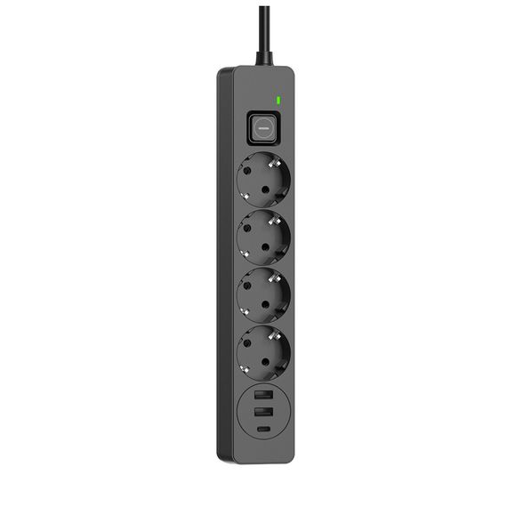 Мережевий фільтр живлення ColorWay CW-CHE432PDB, 4 розетки/3USB 2M (CW-CHE432PDB) | Зображення 1
