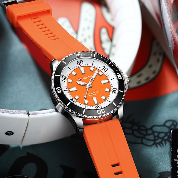 Годинник C1ur1ren 8448 Silver-Orange | Зображення 2