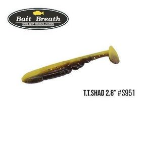 Приманка Bait Breath T.T.Shad 2,8" (7 шт) (S951 Bridal Shad (Two Tone Color) Bananayellow / golden craw)
