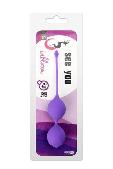 Вагінальні кульки SEE YOU IN BLOOM DUO BALLS 29MM PURPLE Sex Aura