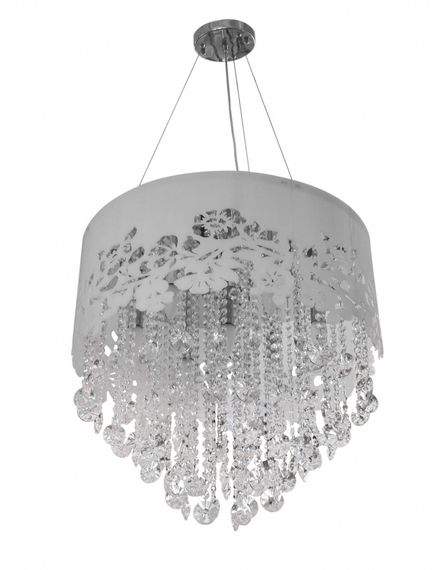 Люстра подвесная с абажуром торт E14 40W WH+WH (BR-01260S/7)