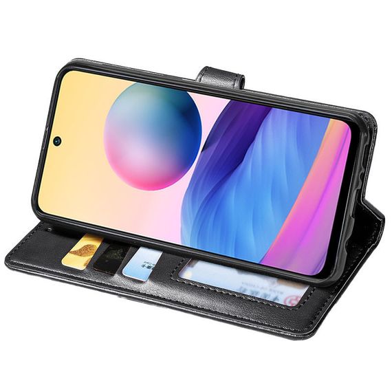 Шкіряний чохол-книжка GETMAN Gallant (PU) для TECNO Spark 10C Штучна шкіра, Слот для візитки, Чорний | Зображення 2