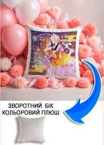 Подушка плюшева Мерч Крафт Дизайн з принтом аніме нанами томое сірий плюш квадратна 33х33 см