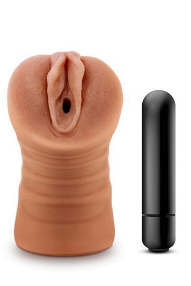 Мастурбатор реалистичный Blush Julieta c вибрирующей пулей, бежевый sexstyle | Зображення 1