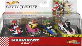 Hot Wheels Mario Kart Characters and Karts. Хот Вилс набор машинок Марио Карт: Марио, Луиджи, Боузер, Йоши