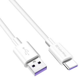 Кабель USB Type-C ColorWay CW-CBUC019-WH 5,0А 1м білий