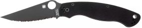 Ніж Spyderco Military 2 Black Blade Serrated