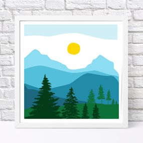 Постер у рамці Я піду в далекі гори... 30x30 см (WKMT_22U004_WH)