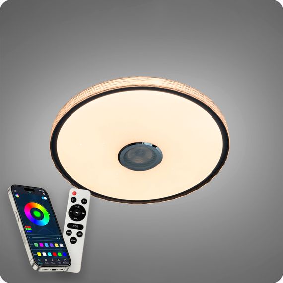 Люстра світлодіодна 517 Dlight RGB з пультом і  колонкою 80Вт Білий (02167) | Зображення 4