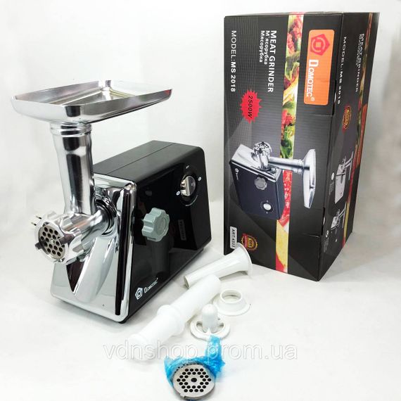 Электрическая настольная мясорубка с насадками, Мощная электрическая мясорубка с реверсом WM-96 | Зображення 6