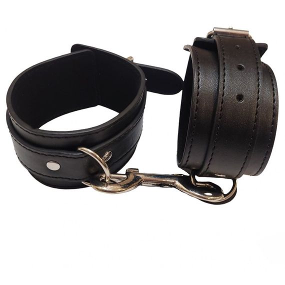 Наручники шкірозамінник, чорні