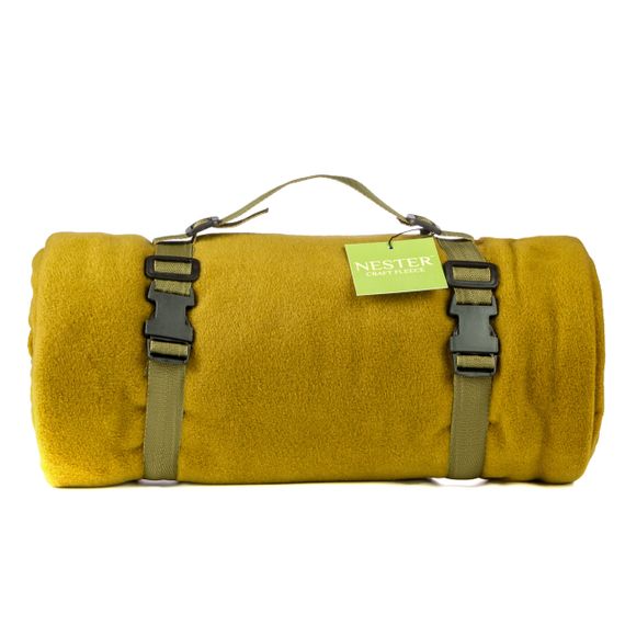 Флісовий плед Nester Coyote Brown 145*200 - тепла ковдра з флісу з чохлом