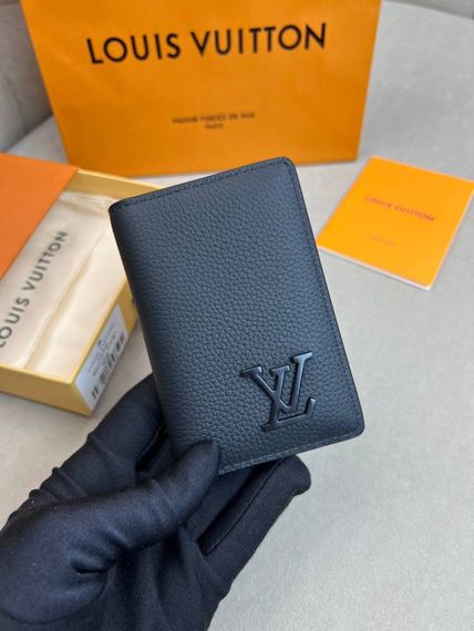 Кардхолдер чорний Louis Vuitton Aerogram Black k424 | Зображення 2