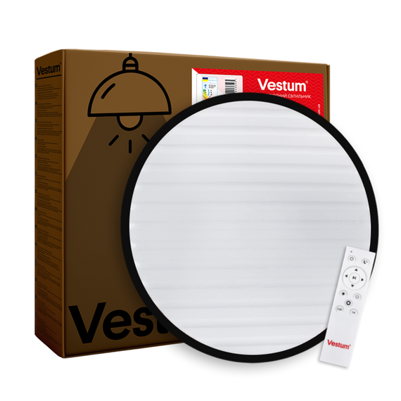 GRILL матовий 72W 375*60мм 3000К- 6500K 5600Lm з пультом чорний | Зображення 6