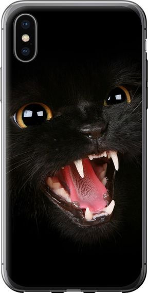 Чехол на iPhone XS Чёрная кошка "932u-1583-17620"