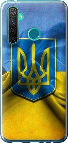 Чехол на Realme 5 Pro Флаг и герб Украины 1 "375u-1861-17620"